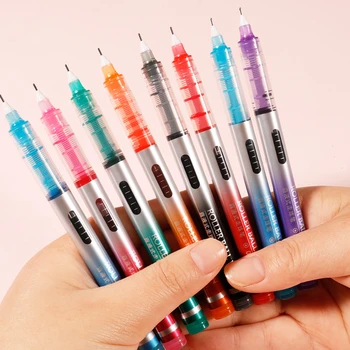 8 шт. компл. Многоцветная шариковая ручка 0,5 мм с быстросохнущими гелевыми чернилами для школьных канцелярских принадлежностей, ручек для журналов