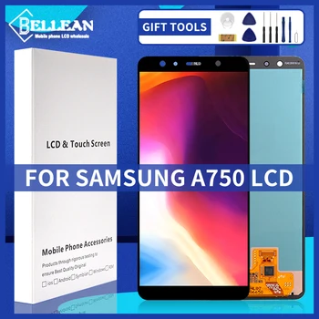 Super Amoled 6,0-Дюймовый Дисплей A750 Для Samsung Galaxy A7 2018, Сенсорная ЖК-панель, Дигитайзер Экрана A750F В Сборе С Рамкой