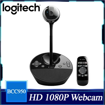 Веб-камера Logitech BCC950 HD 1080P Для конференций, Настольная Видео-Веб-камера, Встроенный Микрофон, Шумоподавление, Подходит для домашнего офиса