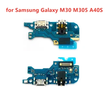 для Samsung Galaxy M30 M305 A40S USB Порт Зарядного Устройства Разъем Док-станции Печатная Плата Ленточный Гибкий Кабель Замена Компонента Порта Зарядки
