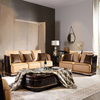 Роскошный постмодернистский диван Вилла, простая гостиная, кожаный диван, итальянская мебель для маленькой квартиры, мебель для гостиной