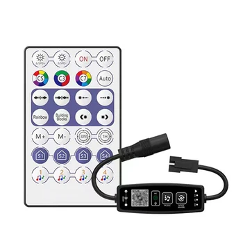 Светодиодный контроллер, радиочастотный пульт дистанционного управления, музыка 5 ~ 24 В постоянного тока для светодиодной ленты 2811, USB 5 В, пульт дистанционного управления приложением